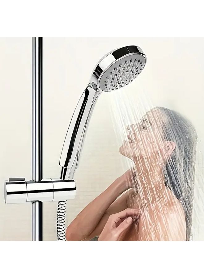 حامل رأس دش قابل للتعديل دوار مطلي بالكروم الفضي متين ملحق الحمام - Image 4